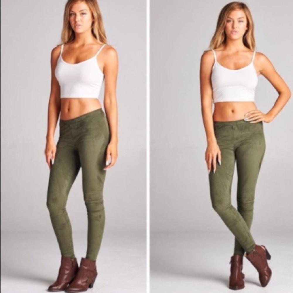 Faux Suede Leggings